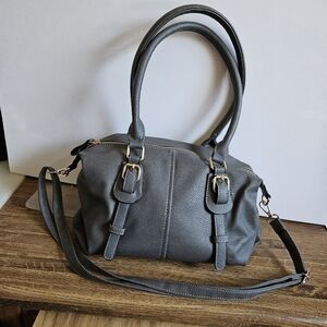 Medium Gunmetal Grey Satchel Bag